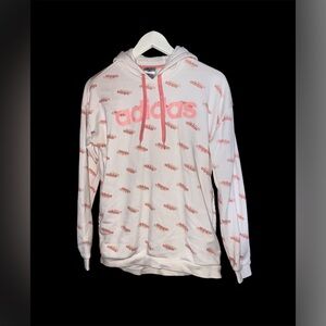 Adidas White & Pink Hoodie – Women’s XS (Read Description)